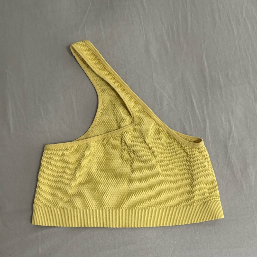 Urban outfitters yellow one shoulder cropped tank
